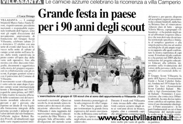 Articolo del Giorno sul Novantesimo